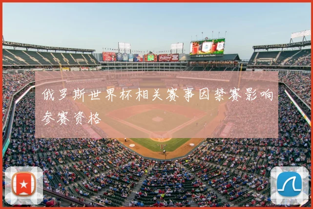 俄罗斯世界杯相关赛事因禁赛影响参赛资格